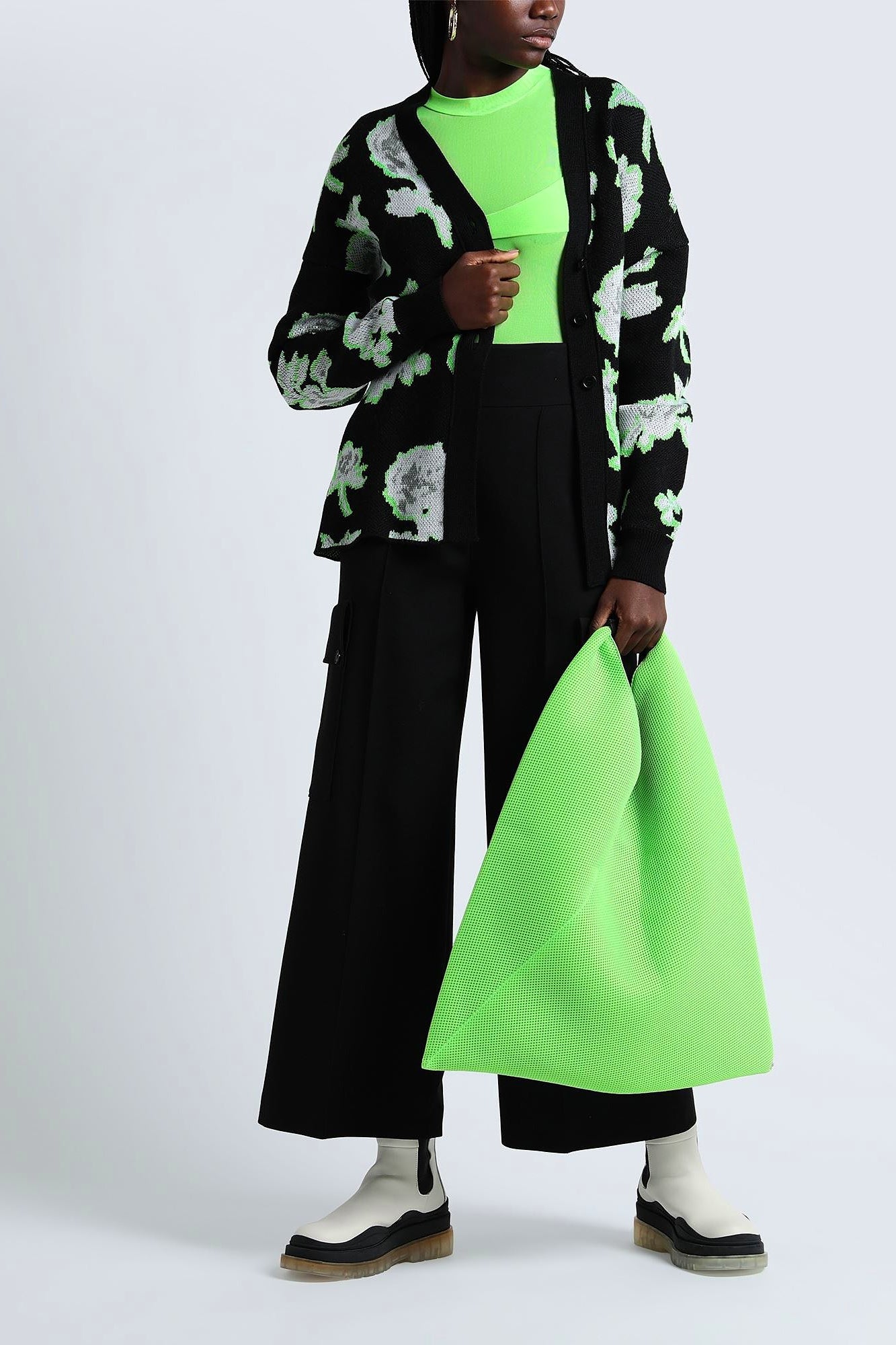 Body in tulle verde