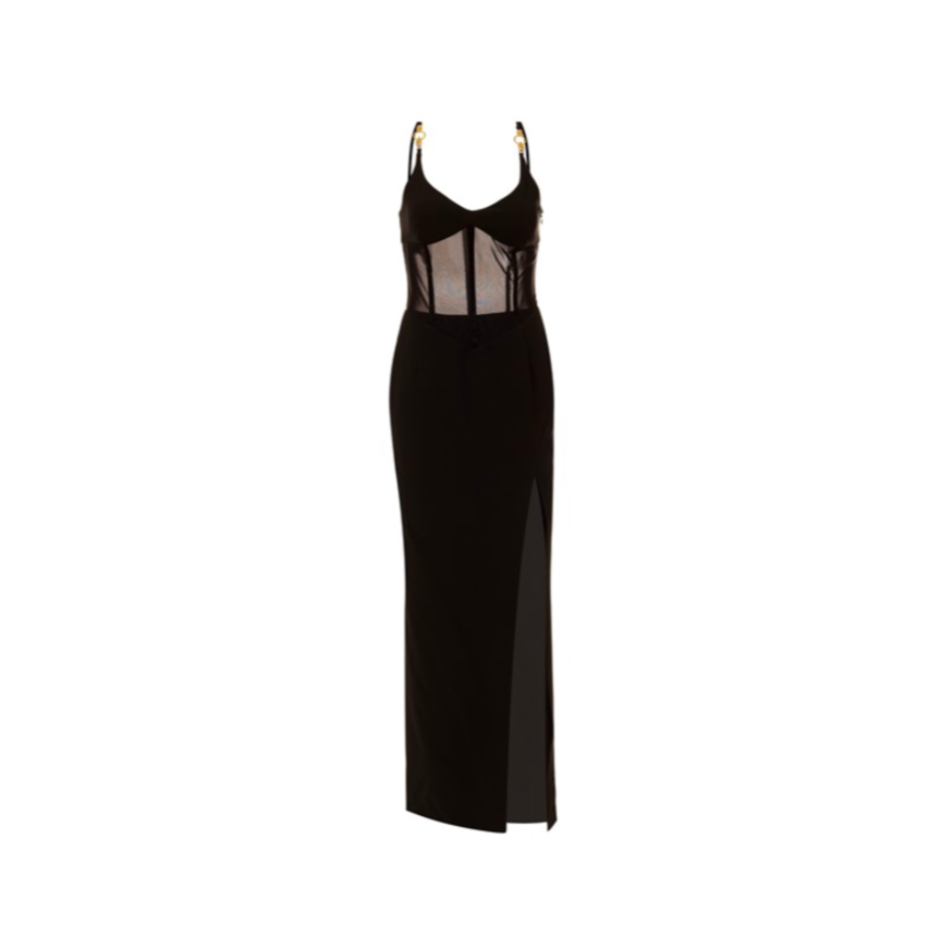 Abito Nero Con Corsetto - Just Cavalli