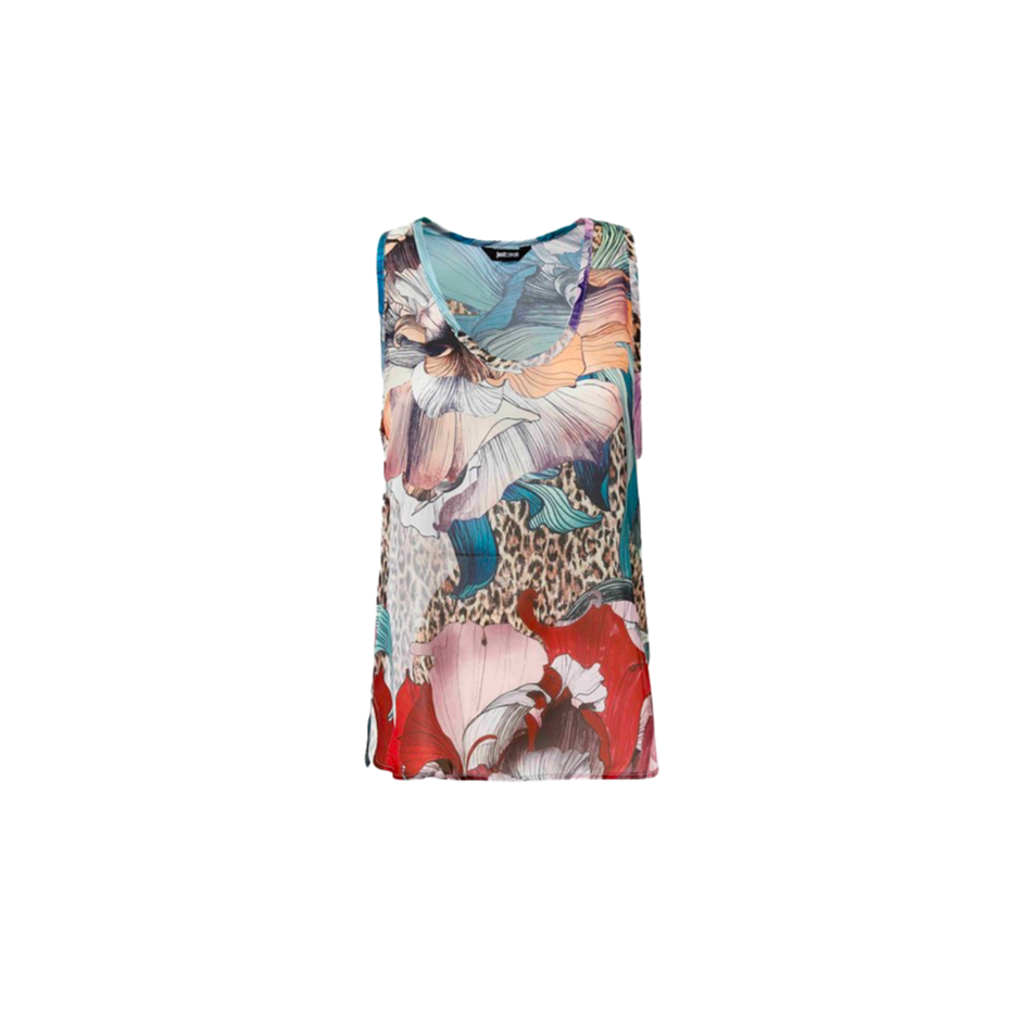 T-shirt Chiffon Print Flower - Just Cavalli