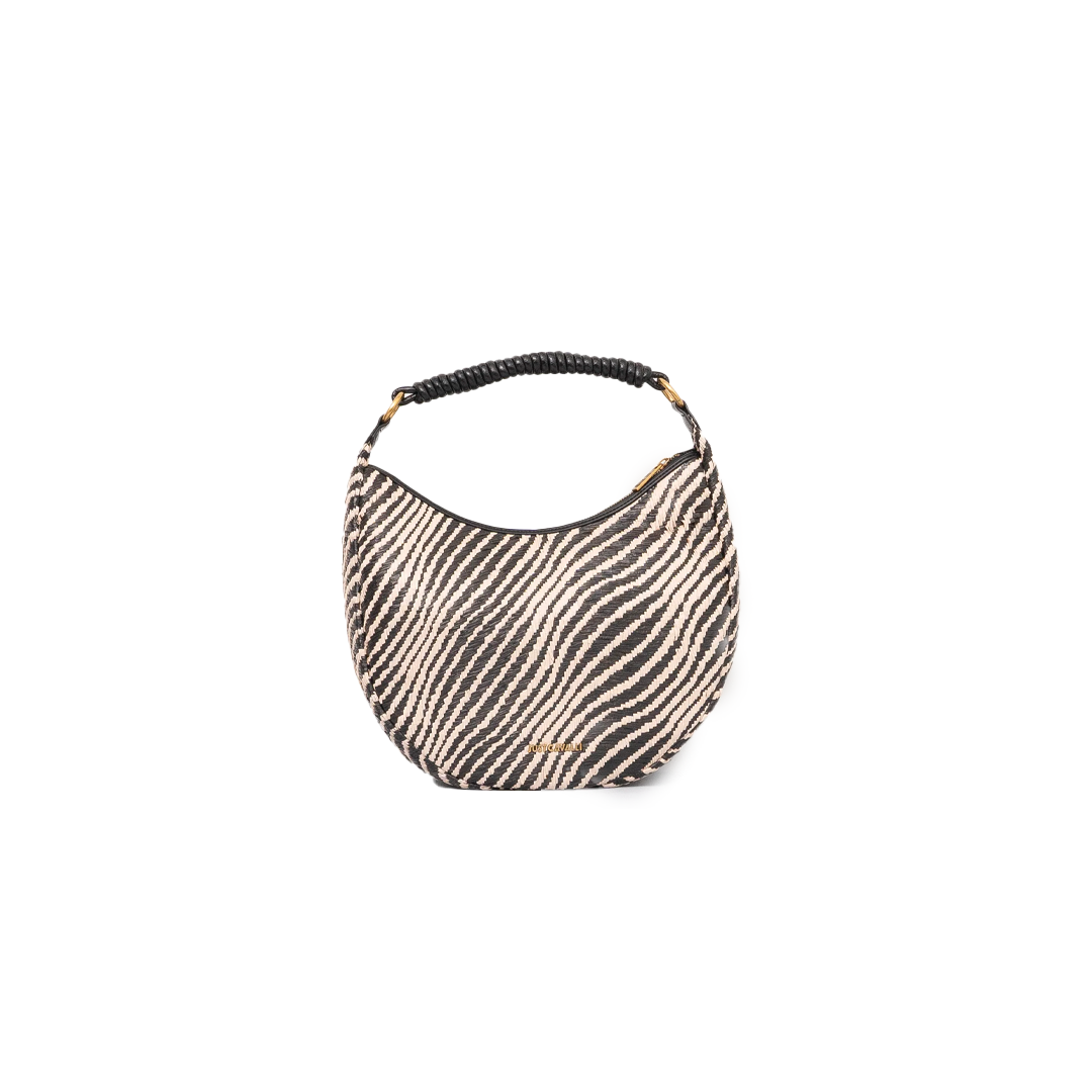 Borsa in Rafia intrecciata con Motivo Zebrato - Just Cavalli