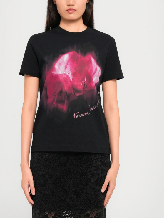 T-shirt con stampa - black - Versace Jeans Couture