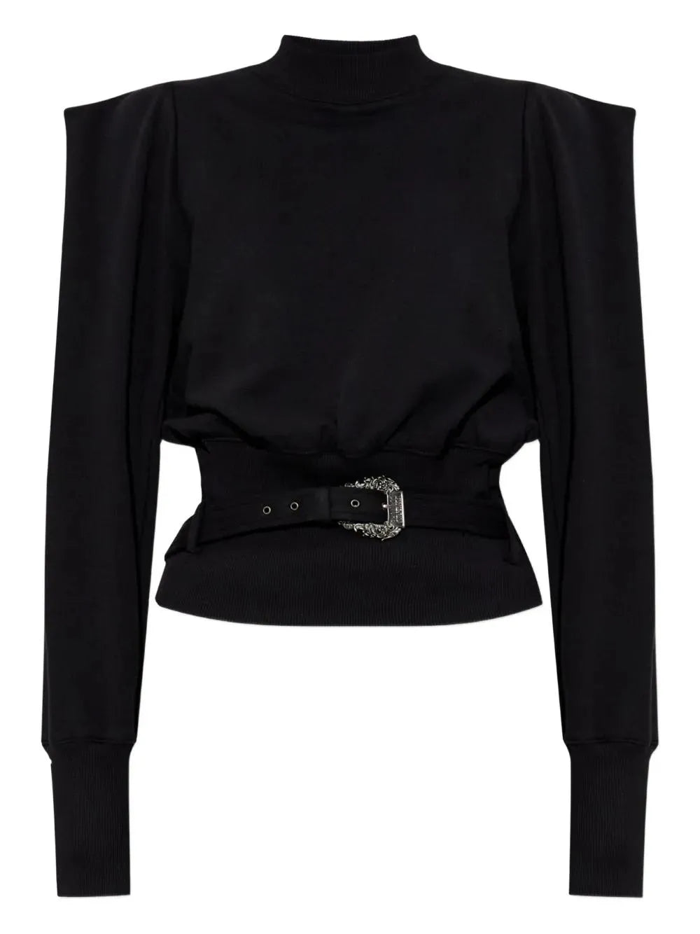 shirt interlock elasticizzato con spalle drappeggiate - Versace Jeans Couture