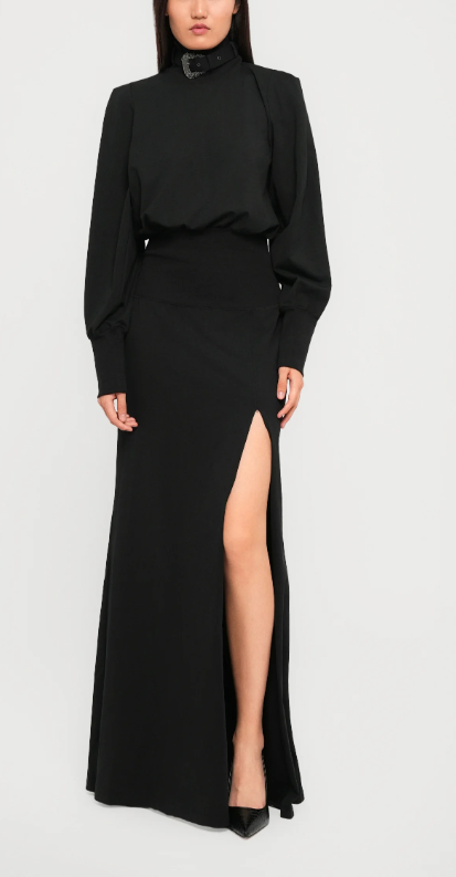 Abito  in jersey con spalle drappeggiate - Versace Jeans Couture