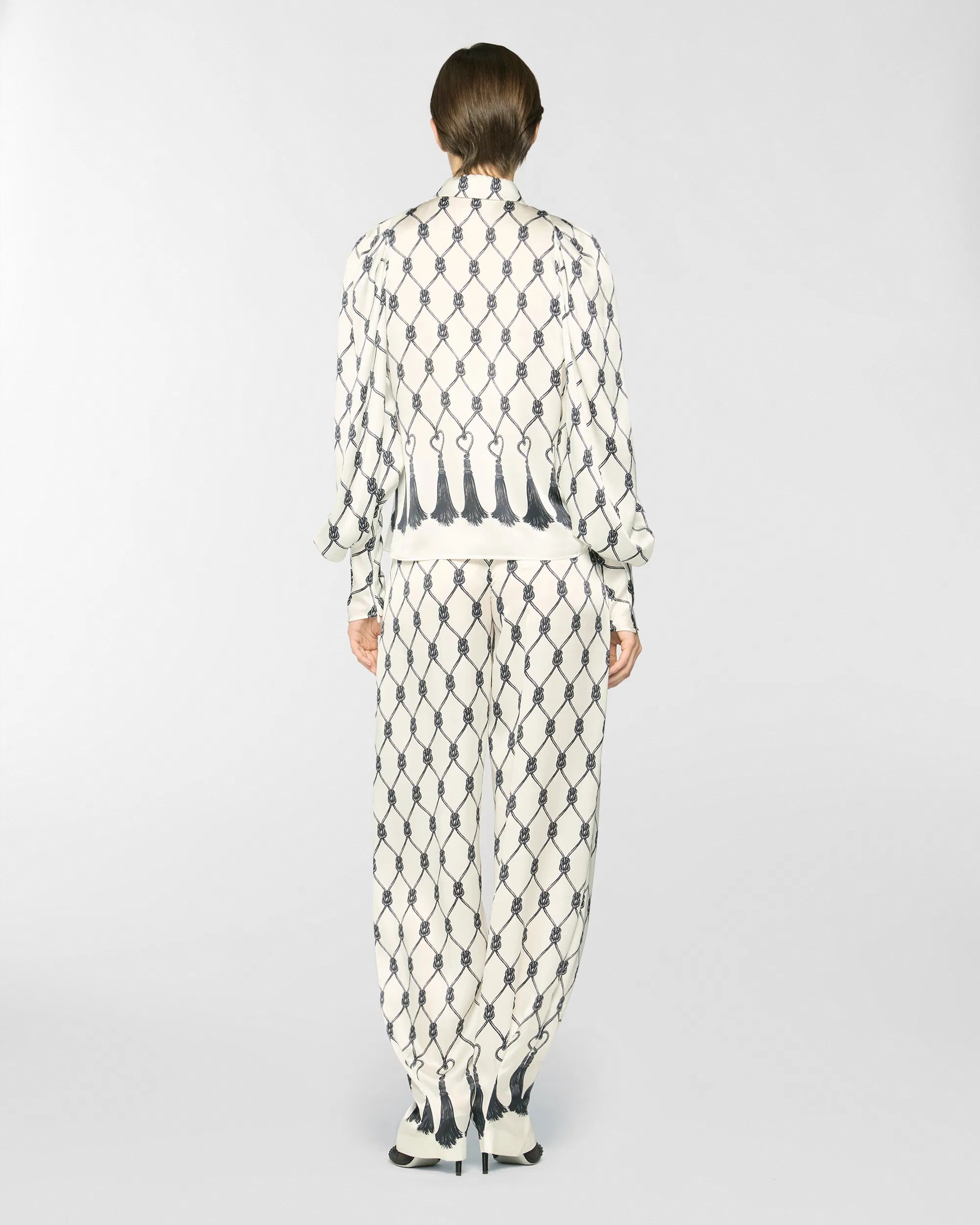 Camicia con stampa nappine in seta - Genny