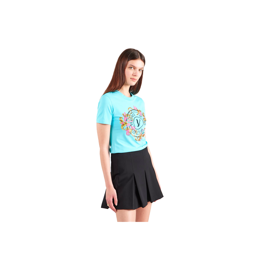 T-shirt Outline Barocco Logo - Versace Jeans Couture