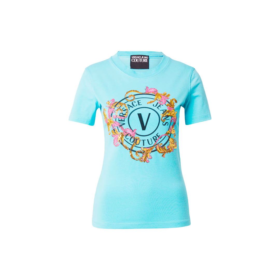 T-shirt Outline Barocco Logo - Versace Jeans Couture