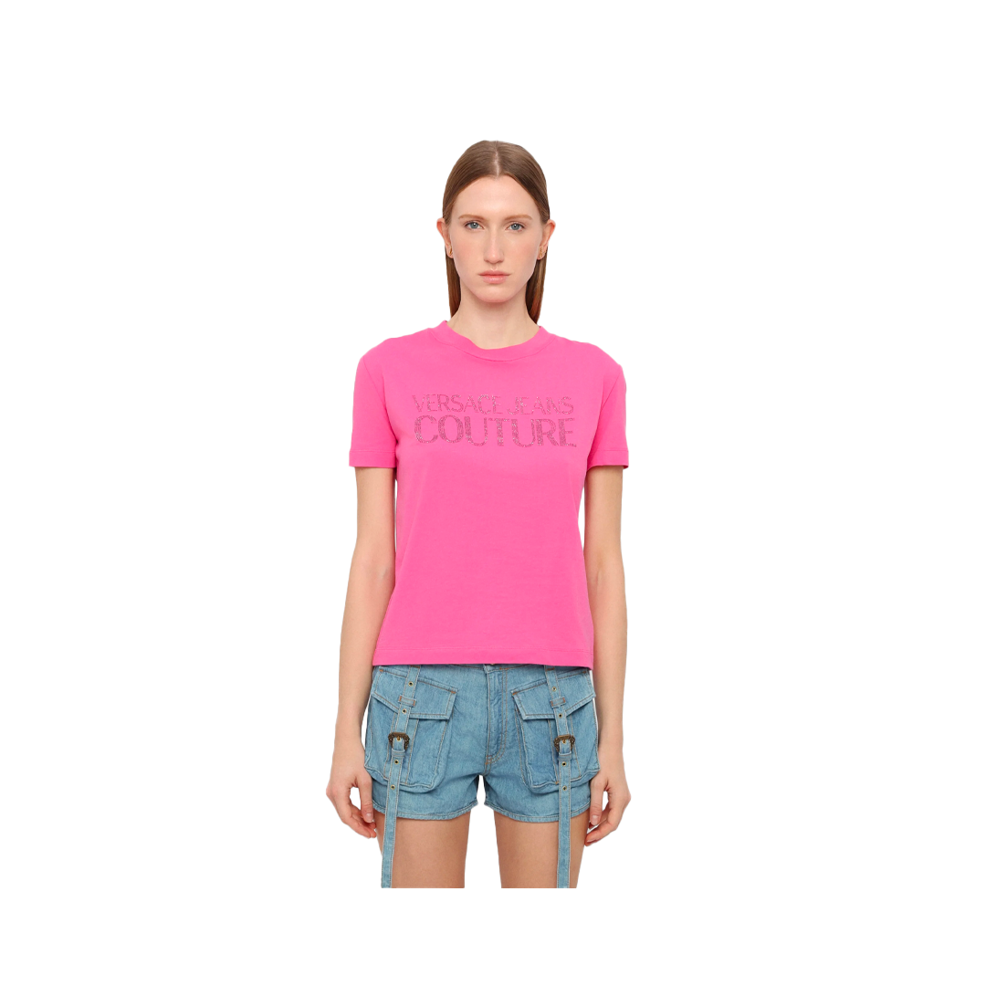 T-shirt Cristalli Logo - Versace Jeans Couture
