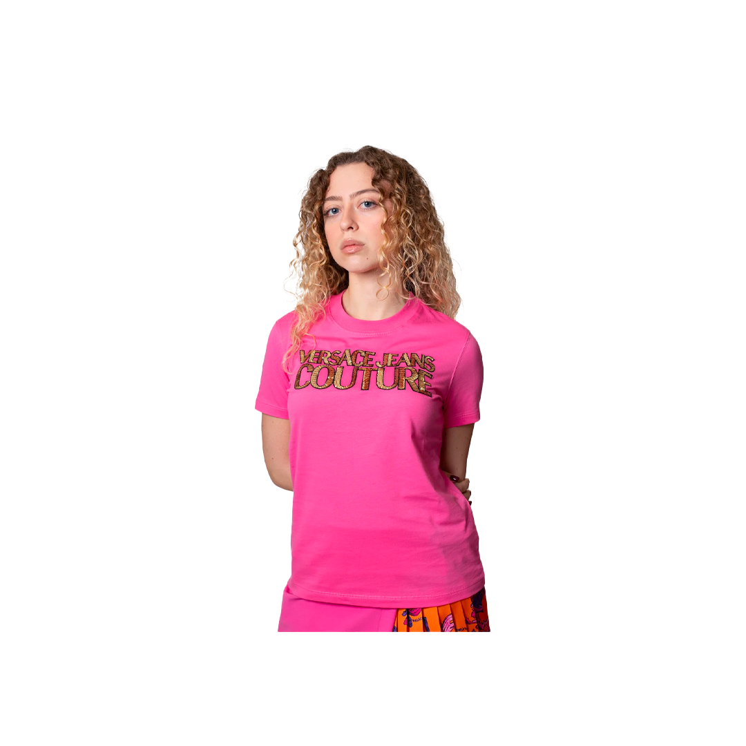 T-shirt Paillettes Logo - Versace Jeans Couture