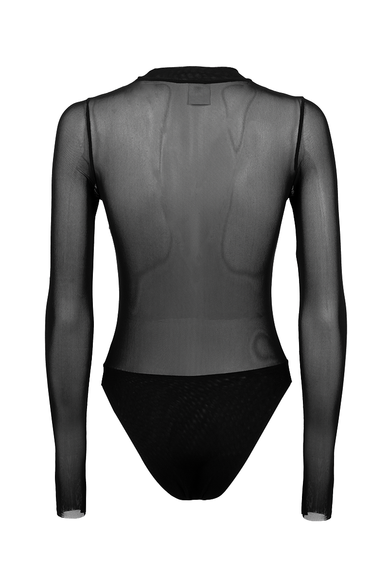 Body in tulle nero