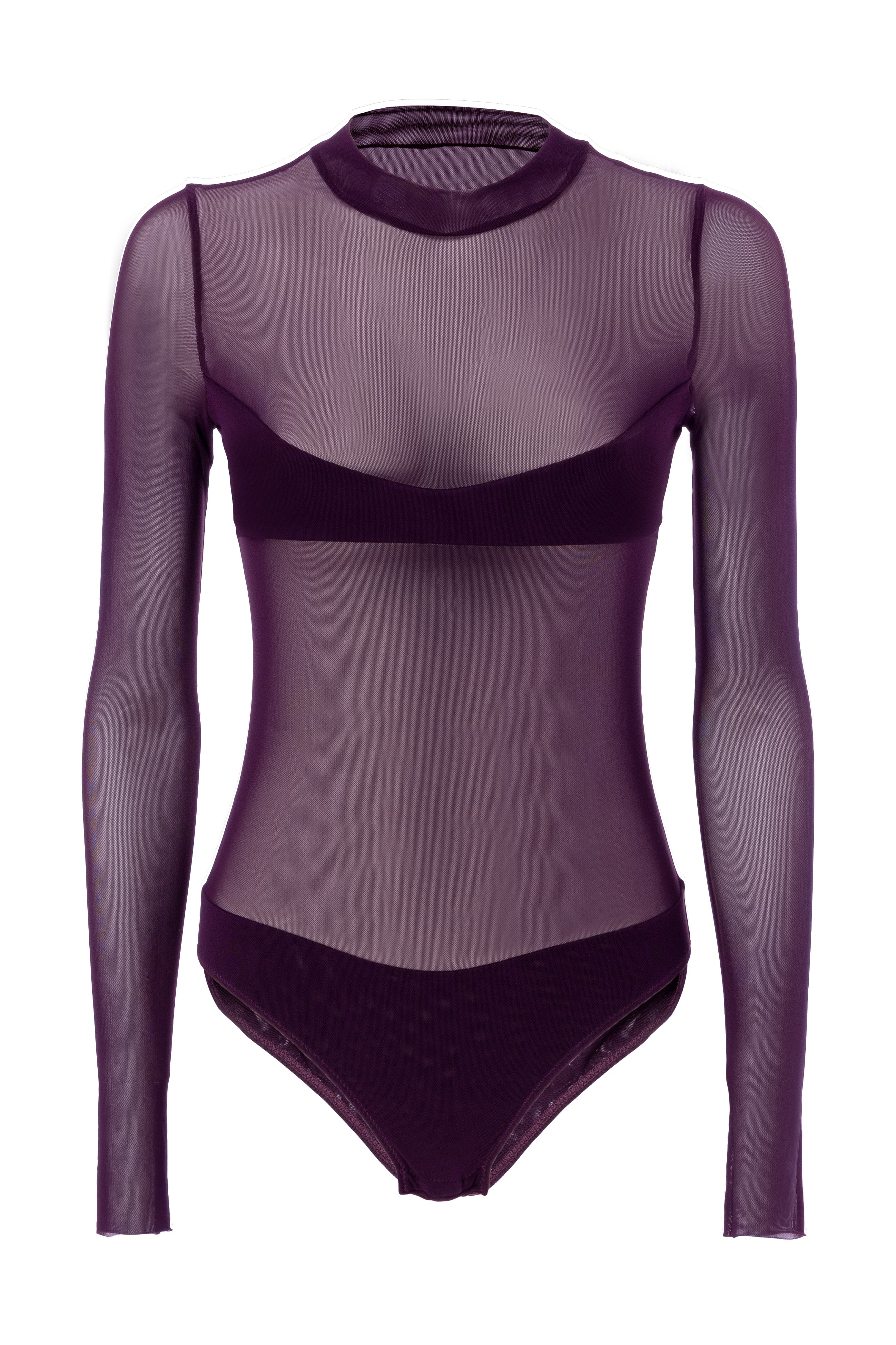 Body in tulle viola