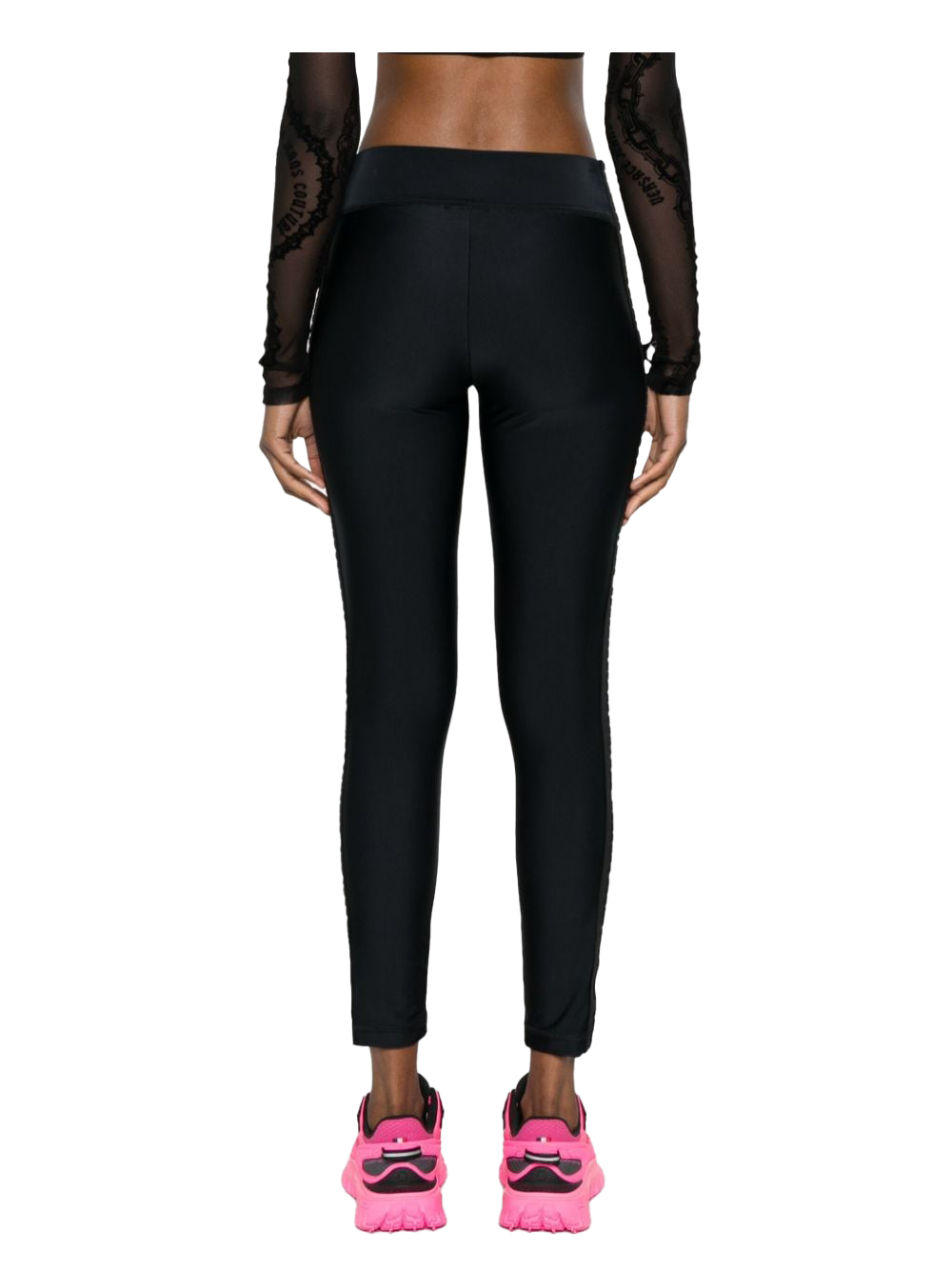 Leggings Con Bande Laterali Logate - Versace Jeans Couture