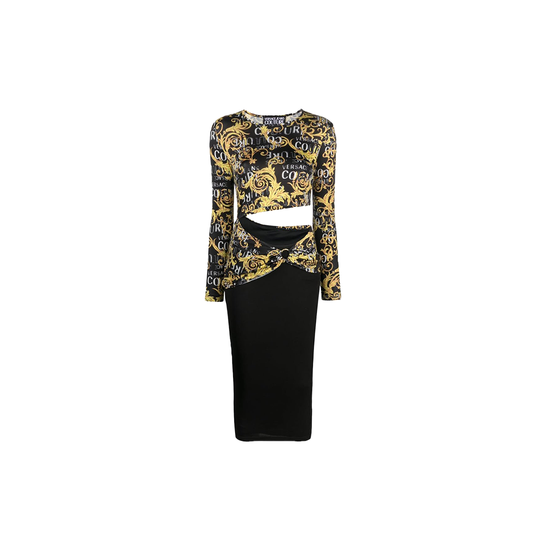 Abito Versace midi Couture cut-out