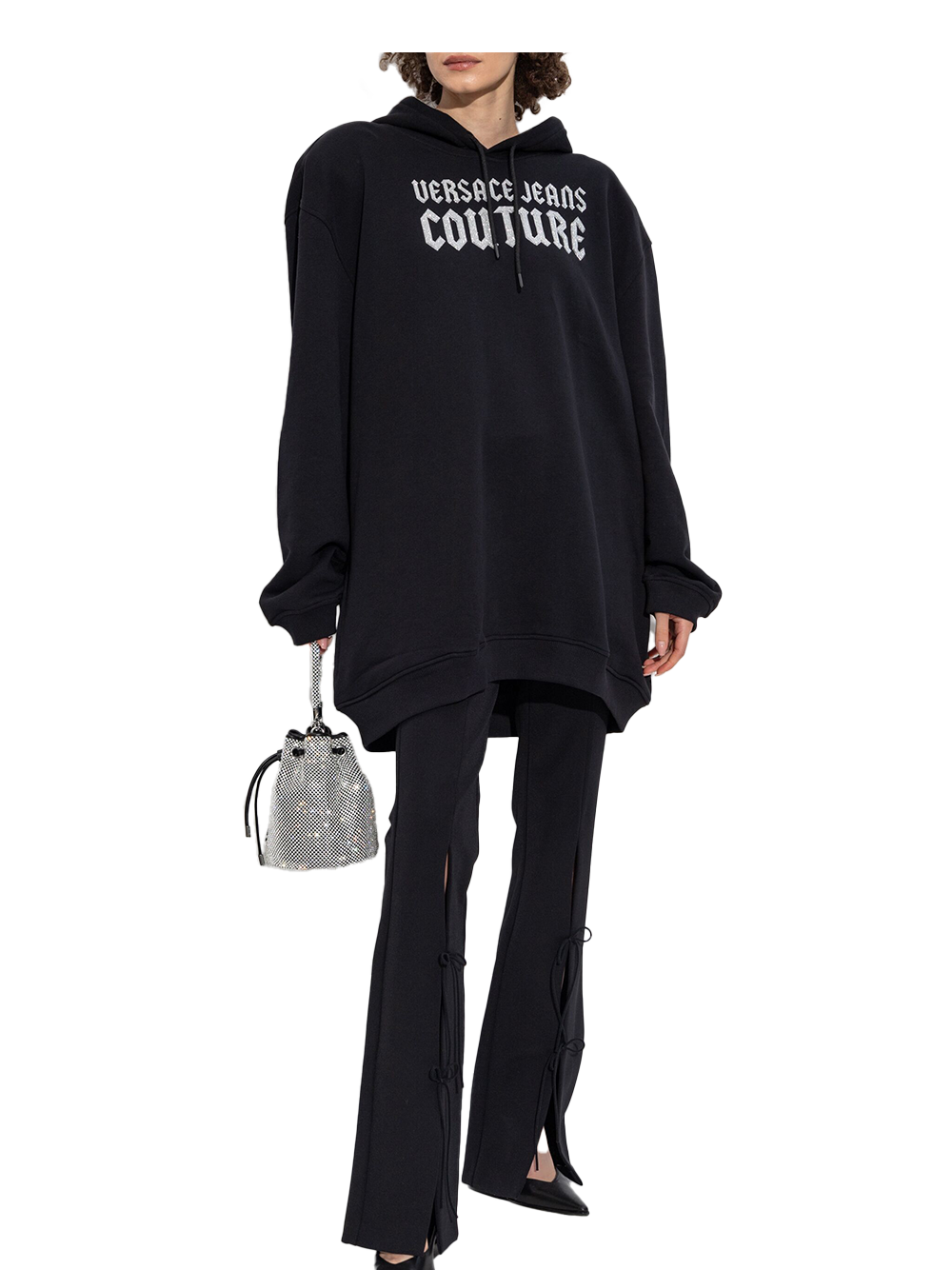 Felpa Logo Goth Oversize - Versace Jeans Couture