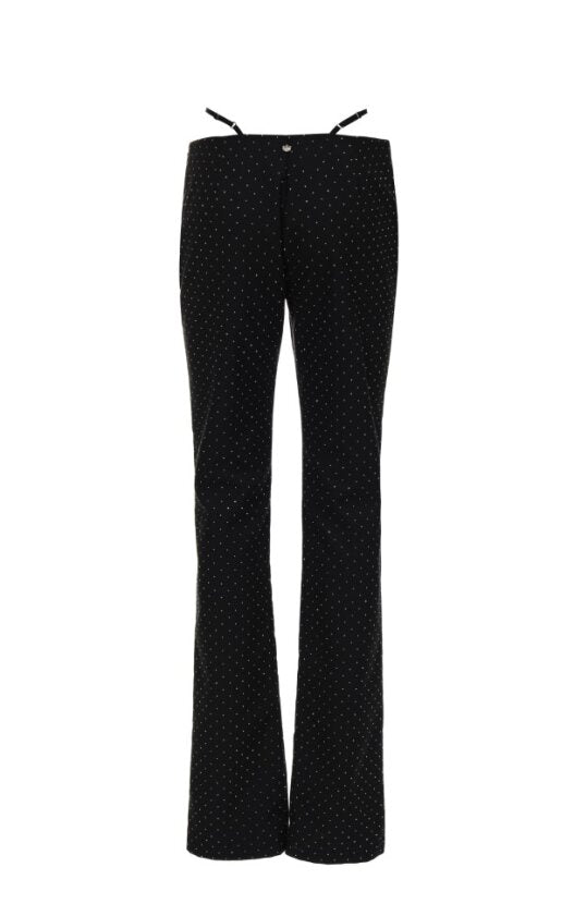 Pantalone allover strass