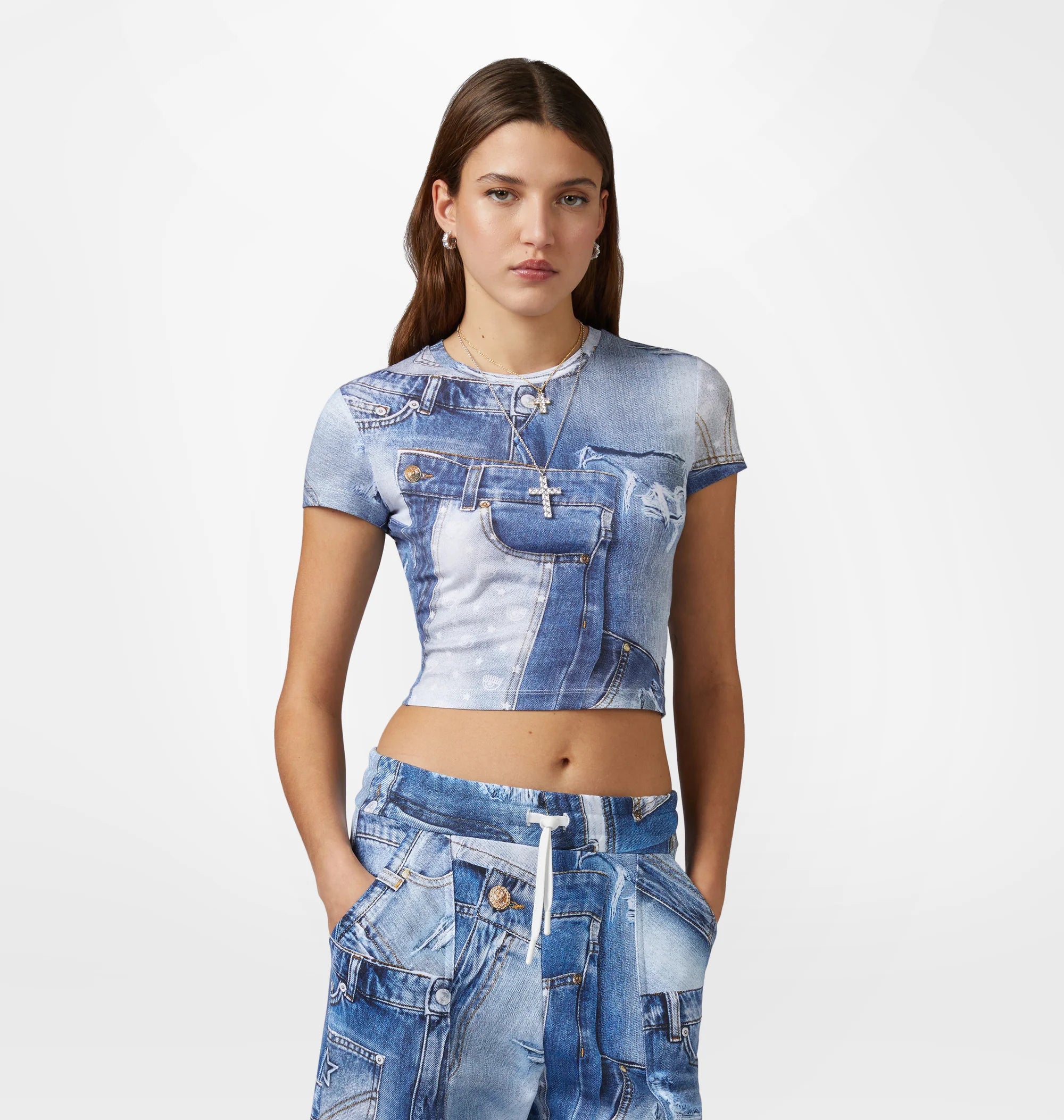 T-shirt denim print