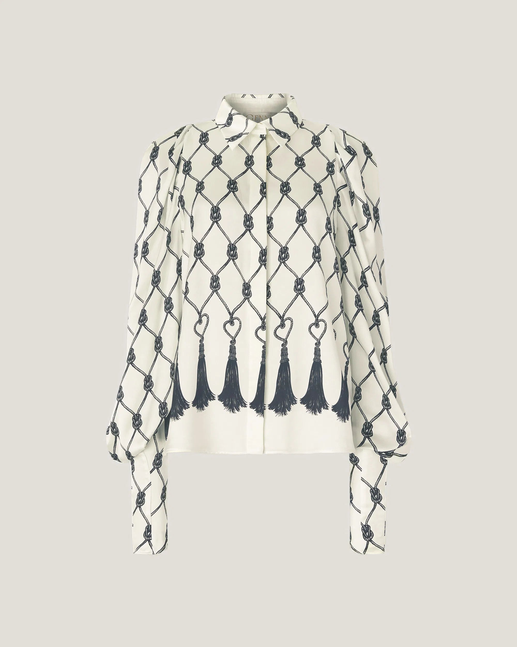Camicia con stampa nappine in seta - Genny
