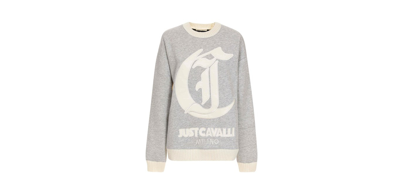 Felpa Crew-Neck Logata - Just Cavalli