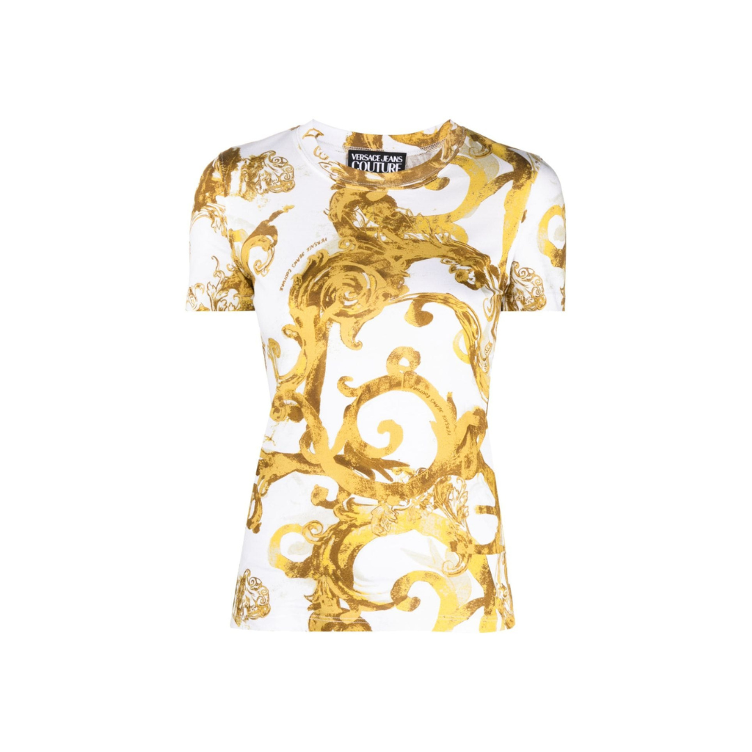 T-shirt bianca baroque