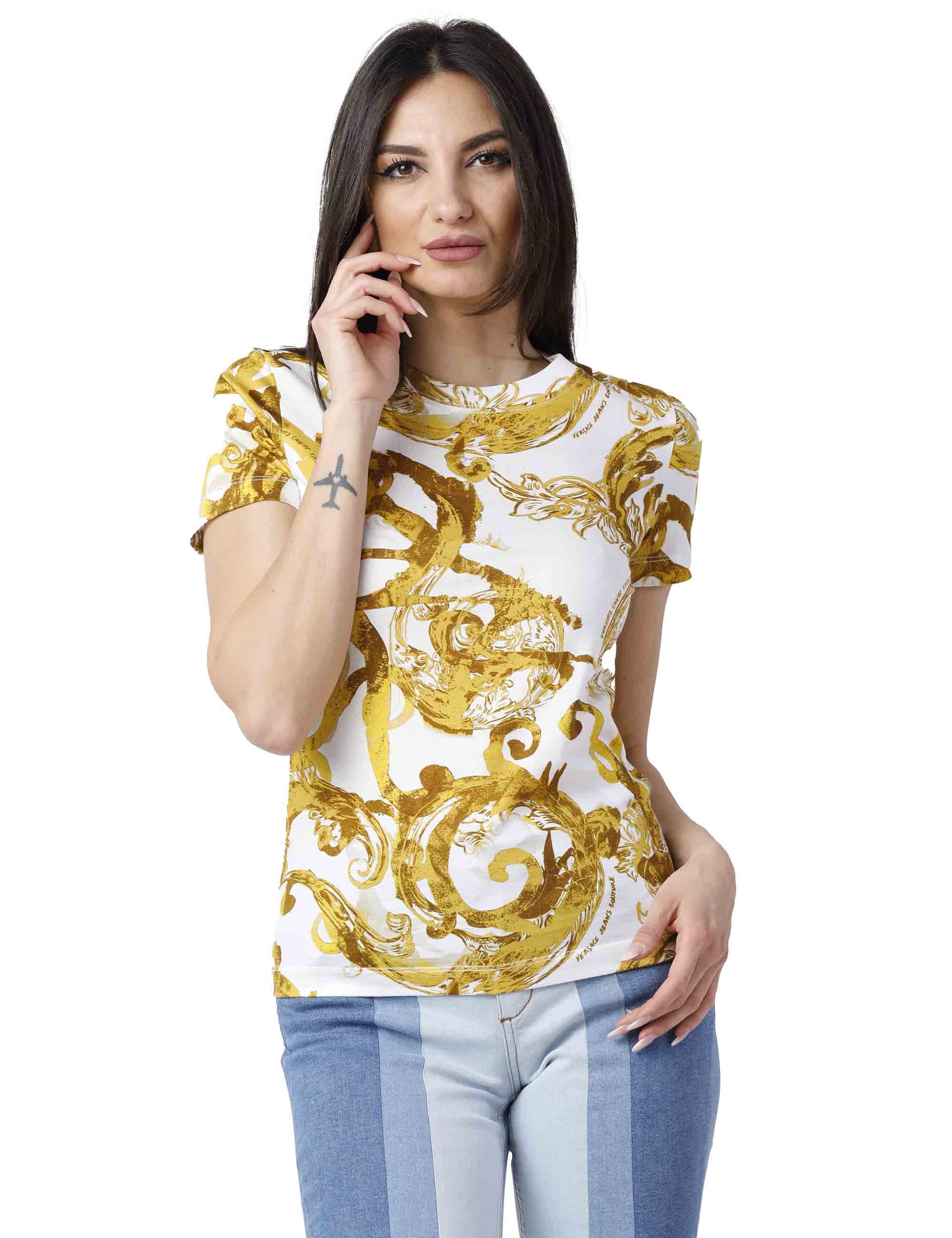 T-shirt bianca baroque