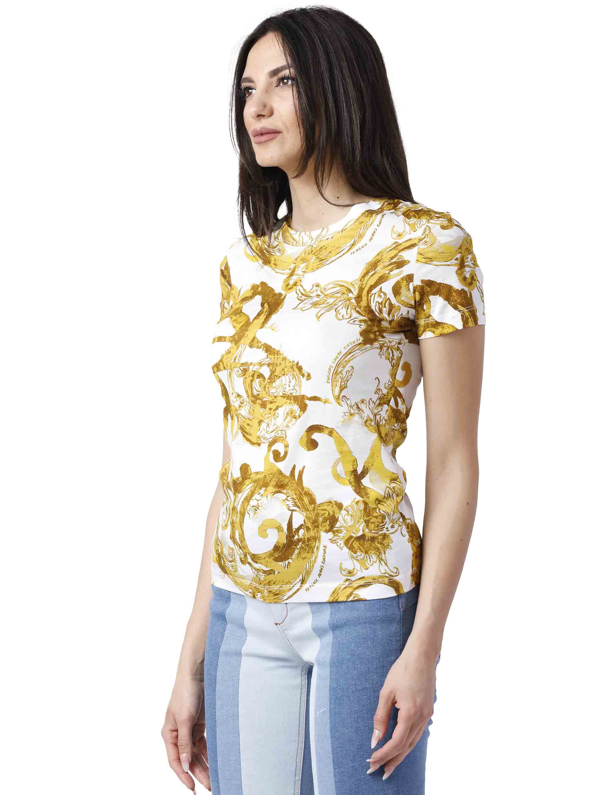 T-shirt bianca baroque