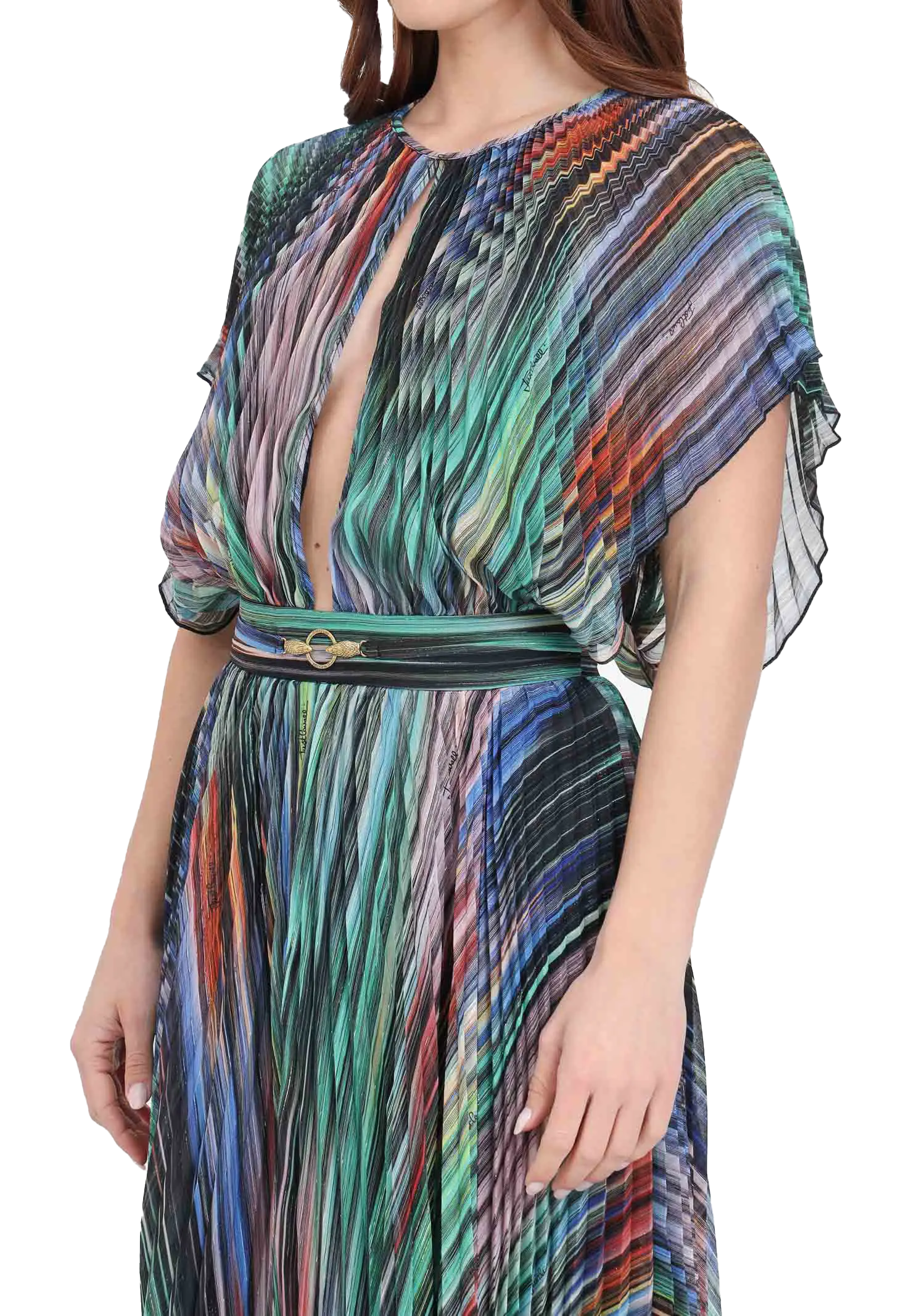 Abito Just Cavalli stampa lurex multicolor