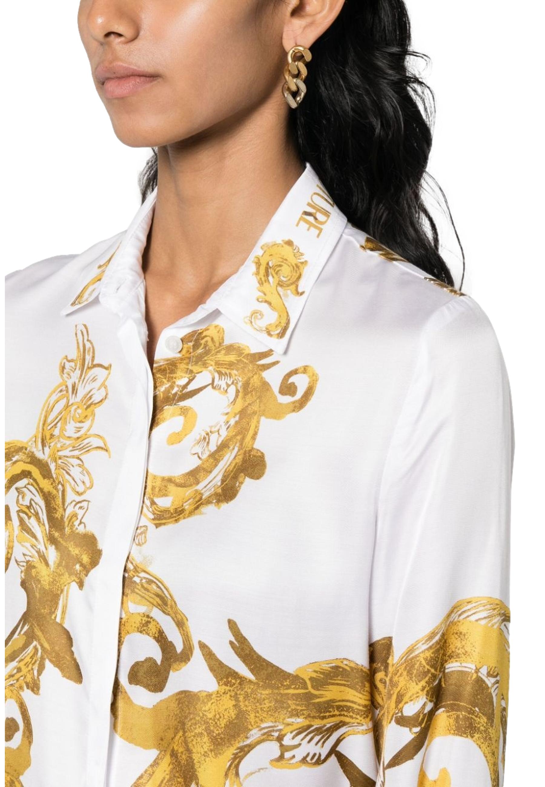 Camicia Versace con stampa chain couture