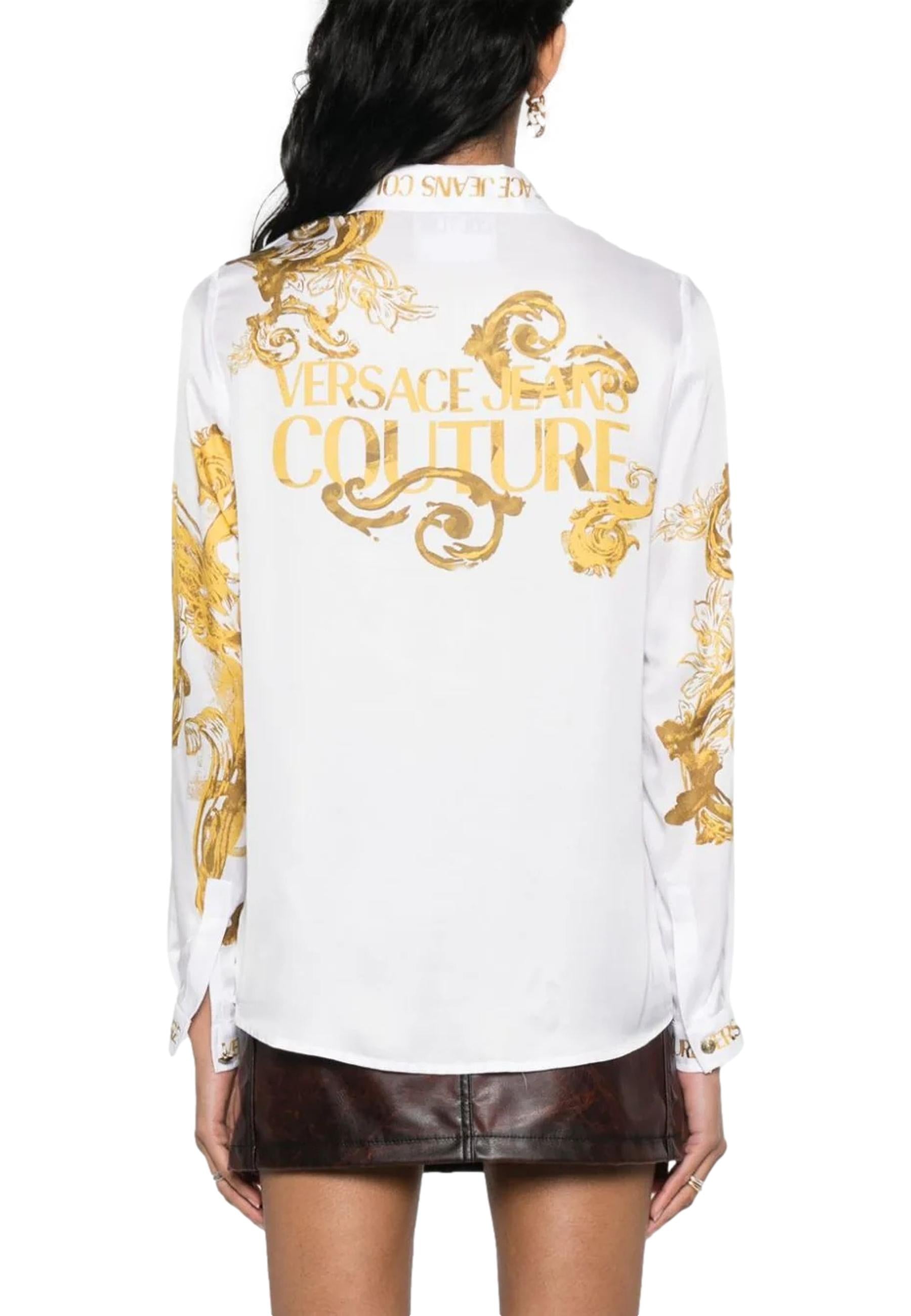 Camicia Versace con stampa chain couture