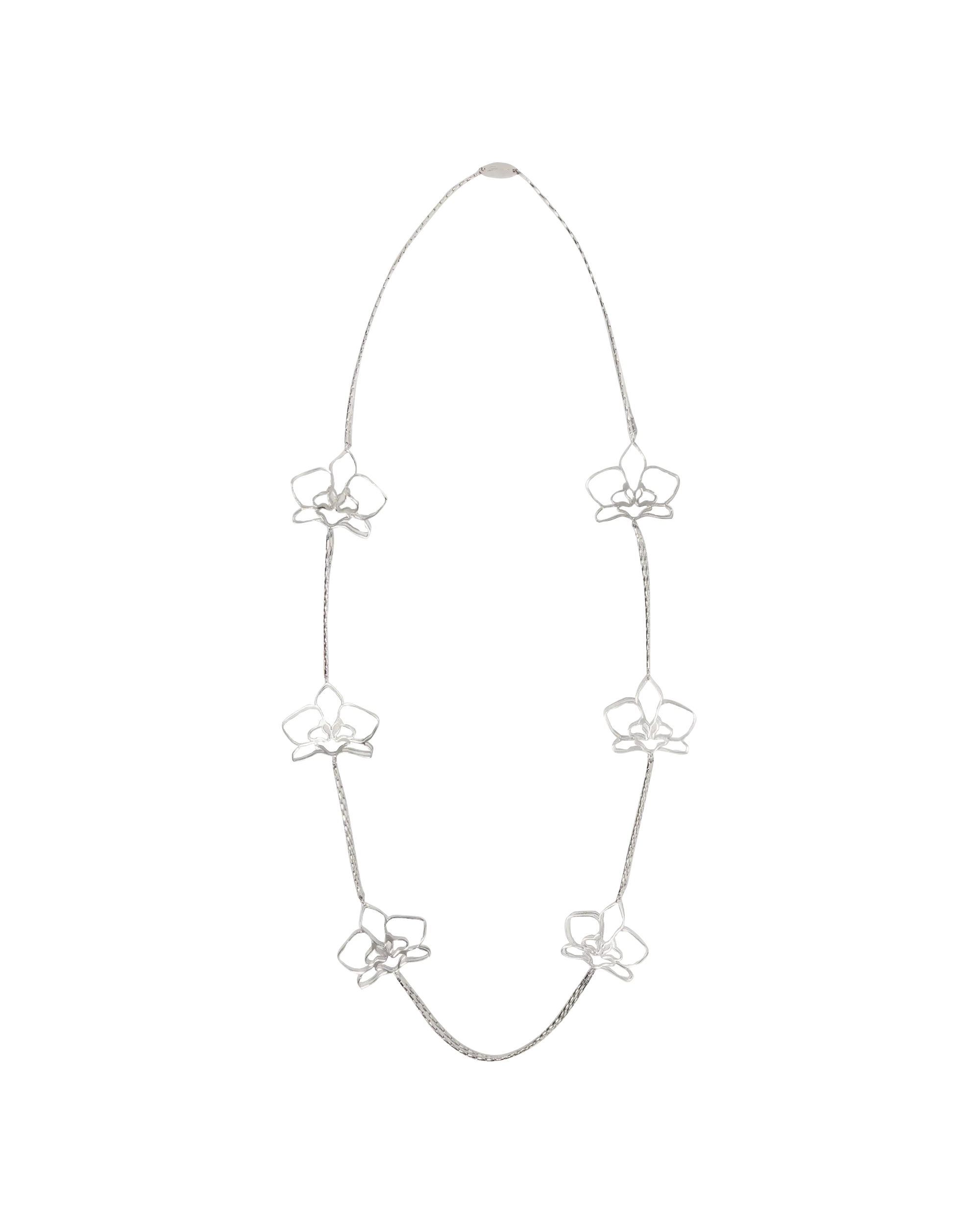 Collana con orchidee outline