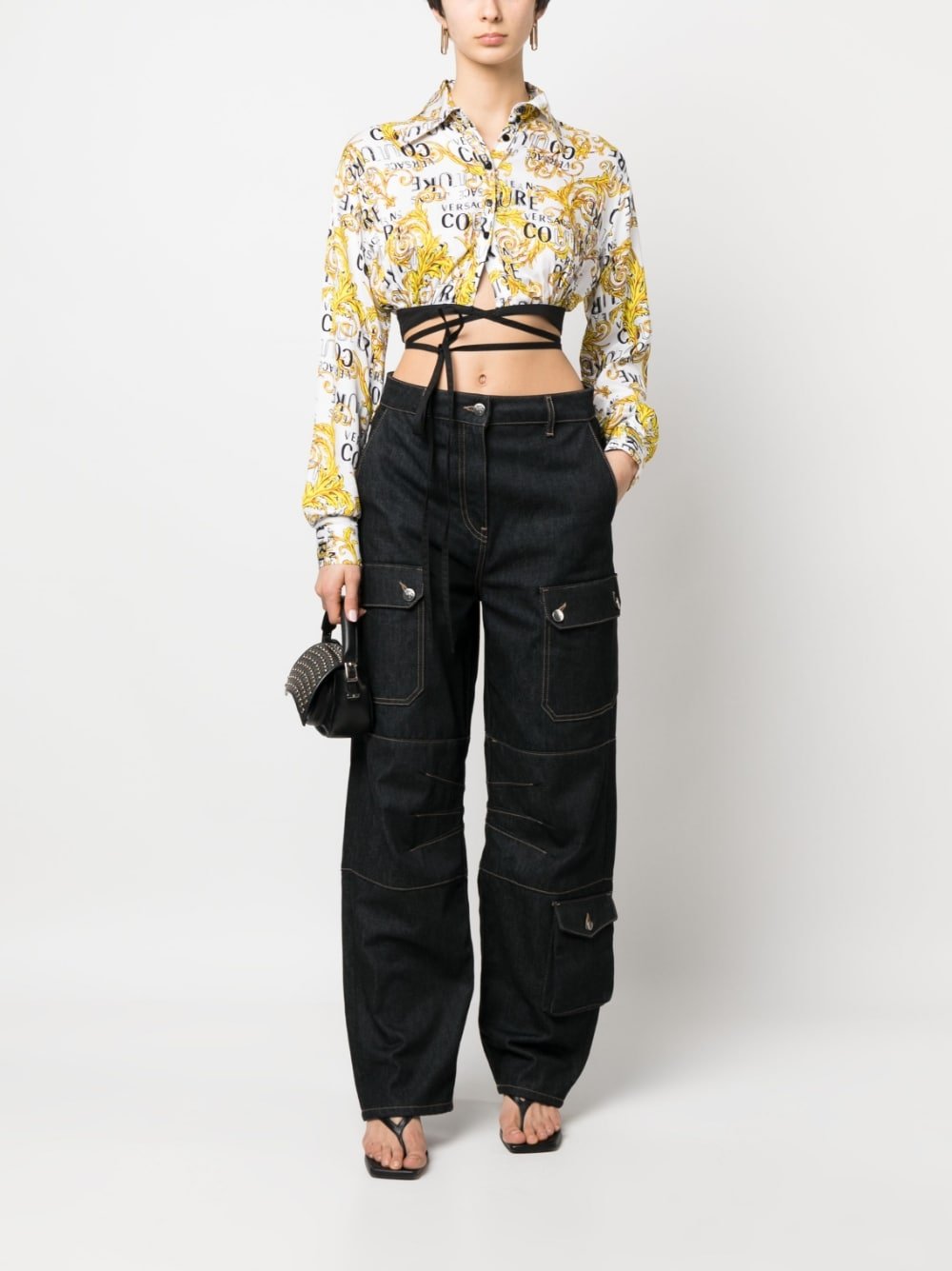 Camicia crop con stampa | VERSACE JEANS COUTURE - Arianna Carofiglio