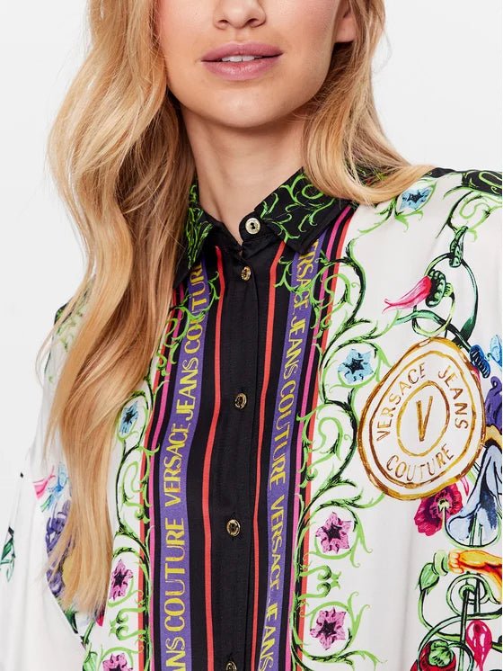 Camicia in viscosa con stampa a fiori | VERSACE JEANS COUTURE - Arianna Carofiglio