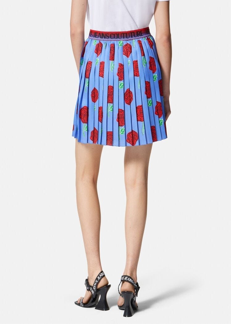 Gonna corta plissettata Roses | VERSACE JEANS COUTURE - Arianna Carofiglio