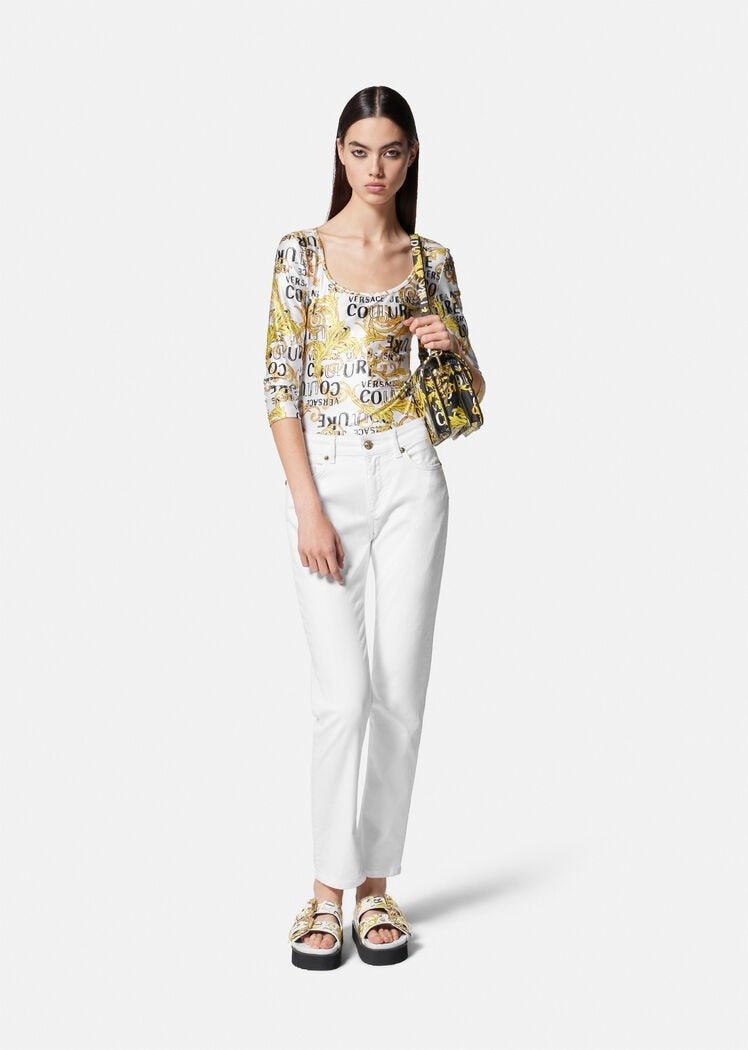 Jeans Slim-fit bianco | VERSACE JEANS COUTURE - Arianna Carofiglio